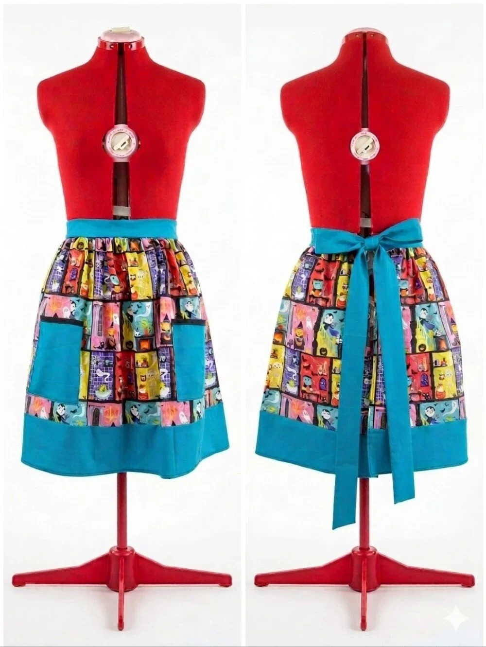 Mounter House Handmade Custom Half Apron,One Size fits most, Halloween